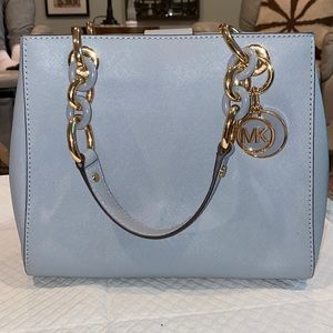 Michael Kors Pale powder blue luxury satchel!